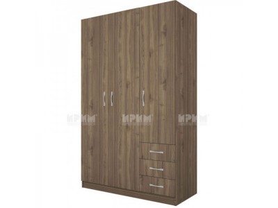 Τρίφυλλη ντουλάπα με συρτάρια  City 1028 