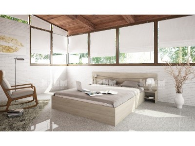 Κρεβάτι City 2007(λευκού στιλπνό/sonoma arvine)