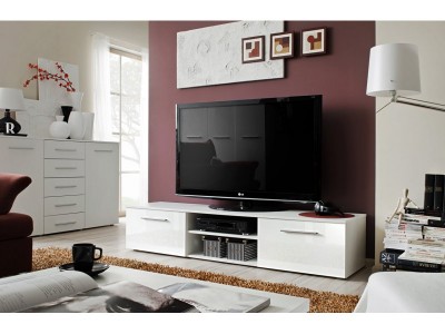 Έπιπλο τηλεόρασης BONO II ( λευκό στιλπνό /λευκό)