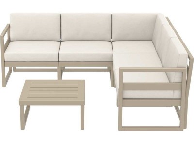 Γωνιακό σετ κήπου Mykonos με μαξιλάρια